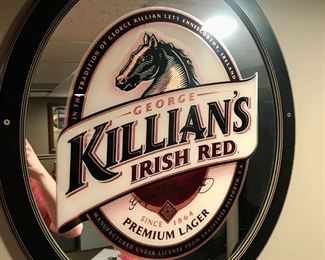 Authentic Killian's Irish Red Glass sign