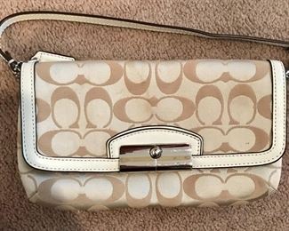 Coach Wristlet with pink interior