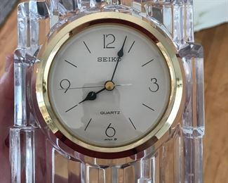Seiko Glass Mantle Clock