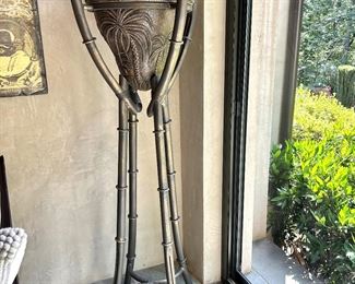 large urn on stand- 5'9" tall