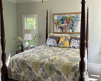 Queen size 4 poster bed (mattress is not for sale)