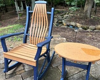 All weather 'Polywood' 6 rockers & 3 end tables