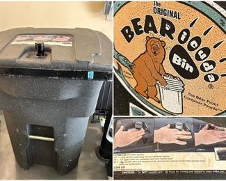 'The Original BEARicuda BIN' bear resistant trash can