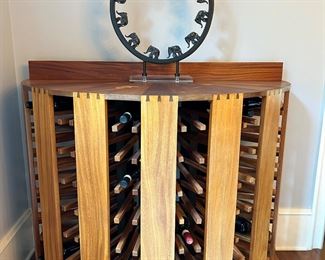 wine rack 4'5" wide x 42" tall. 56 bottle capacity