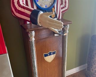 Uncle Sam personality test, has key, "Mechanical Antiques & Amusements Chicago, IL"