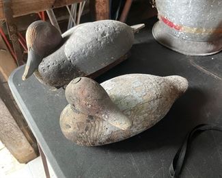 Antique wooden decoys