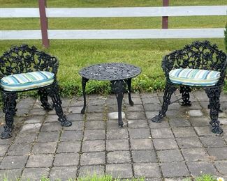 Cast iron patio set