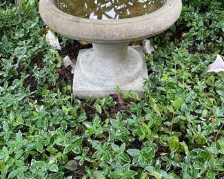 Antique bird bath