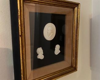 W80 - $30 each - 4 available. Framed Intaglios. Unsigned. 