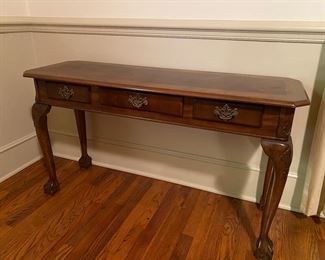 F3 - $80. 4 PIECE SET. Sofa Table measures 48" long x 16" wide x 27" tall. 