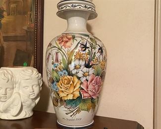 D7 - $30. Bassano lidded vase