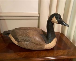 D7 - $50 goose decoy signed Fouts 84. Has crack near base see photo. 