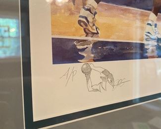 W29 - $500. John Gable signed *Artist Proof* 1993 National Basketball Championship UNC vs. Michigan. 