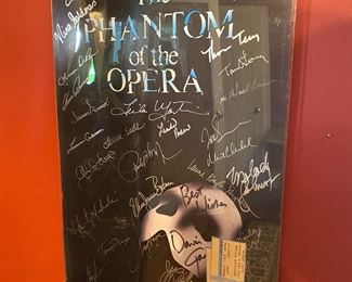 W31 - $75. 1995 Phantom of the Opera Poster cast signed. Measures 14" x 22". 