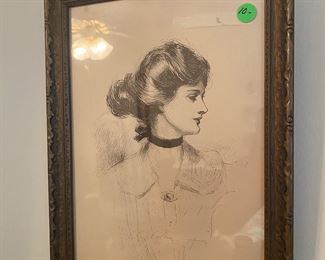 W33 - $10 Gibson Girl Print. 