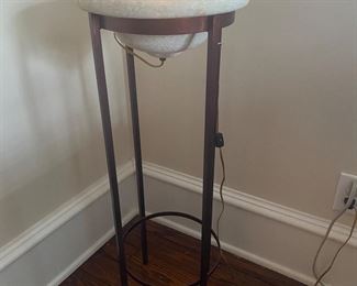 F26 - $40. Lighted Stand with top. Measures 12" across x 32" tall. 