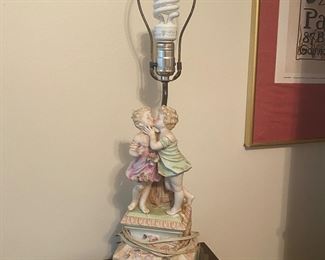 L5 - $30. Vintage Porcelain Table Lamp. 
