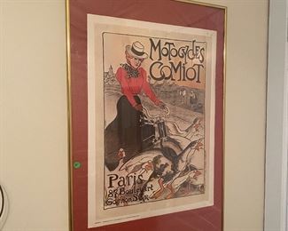 W37 - $35 Framed poster on fabric. Measures 24" x 36". 