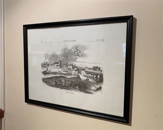 W52 - $10 print of Suffolk, Virginia in Harpers Weekly 1863. Measures 19” x 24.5”