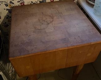 K3 - $500. Storehouse Butcher Block. Measures 24" square x 37" tall. Top does have some minor splitting - Solid butcher block. 