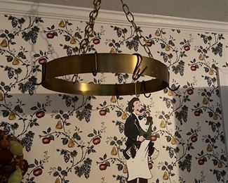 K4 - $40 Round Brass pot rack. 
