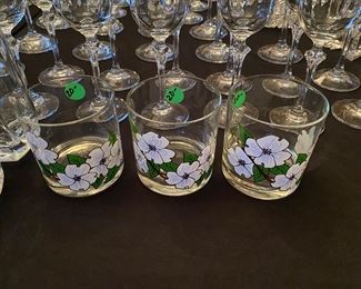K9 - $20 each Couroc Dogwood glasses. 