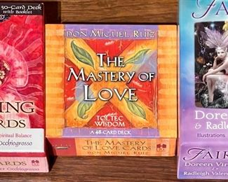 Doreen Virtue Fairy Tarot Cards- Mastery Of Love, Ruiz, Healing Cards By Myss In Original Boxes