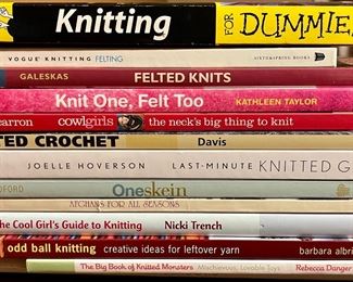 Lot Of Crochet And Knitting Books - Cool Girls Guide, Odd Ball Knitting, Cowboy, One Skein, And More