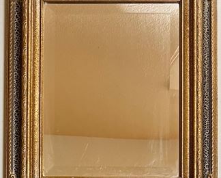 16.5" X 19.5" Beveled Mirror With Decorative Gold Tone Frame