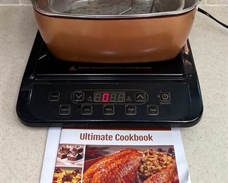 Copper Chef XL Induction 11" Cook Top Set - Manual Cook Book, And Accessories