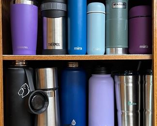 (12) Metal Water Bottles, Mugs, And Thermos's - Stanley, Mera, Hydrapeak, Tal, Thermos, And More