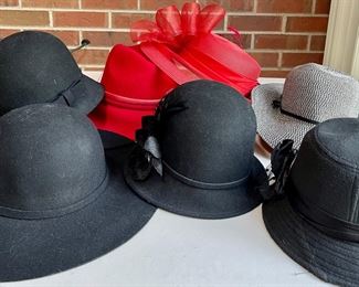 Lot Of Vintage Ladies Medium Mesh And Wool Hats - Scala, Josette, Preston NY, And More