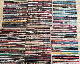 (6) 20" X 33" Multicolor Rag Rugs
