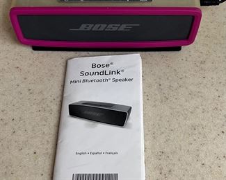 Bose Soundlink Mini Bluetooth Speaker With Dock, Manual, And Power Cable