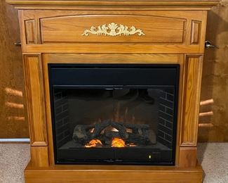 Charmglow Oak Lighted Fire Place With Heater, NO Remote