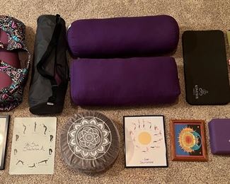 Yoga Lot - 3 Matts, Posters, Sol Living Pads, Meditation Pillow, And More