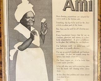 Antique Bon Ami Framed Advertising 1910