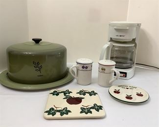 Vintage Aluminum Cake Saver, Mr Coffee Coffee Maker More