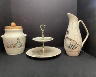 Red Wing Pitcher, Cookie Jar, 2 Tier Serving Dish