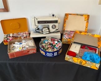 Kenmore Sewing Machine andSewing Lot