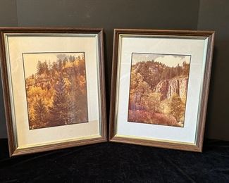 Framed Pictures Of Fall Colors In A Canyon