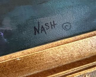 Large original oil painting signed Nash . Client paid over $10,000 now $900