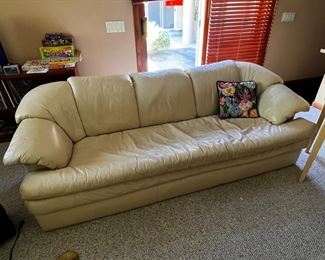 Leather sofa $50.00