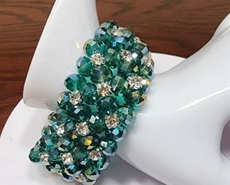 Aqua Green Sparkly Bracelet