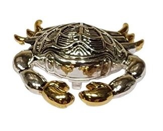 Best Two Tone Crab Pendant Or Brooch