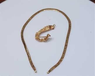 Gold Bracelet Needs Clasp  Scrap Earrings 2.29 Grams