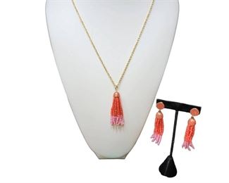 Origami Owl Tassel Necklace Earrings