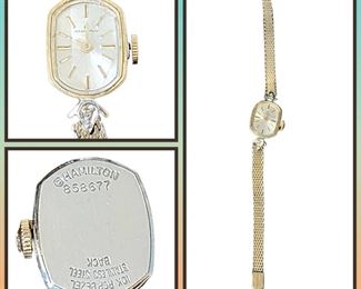 Vintage 10kt RGP With Diamonds Hamilton Watch