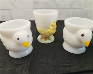 Milk Glass Egg Coddlers