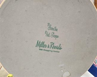 Miller and Rhoads Hat Box